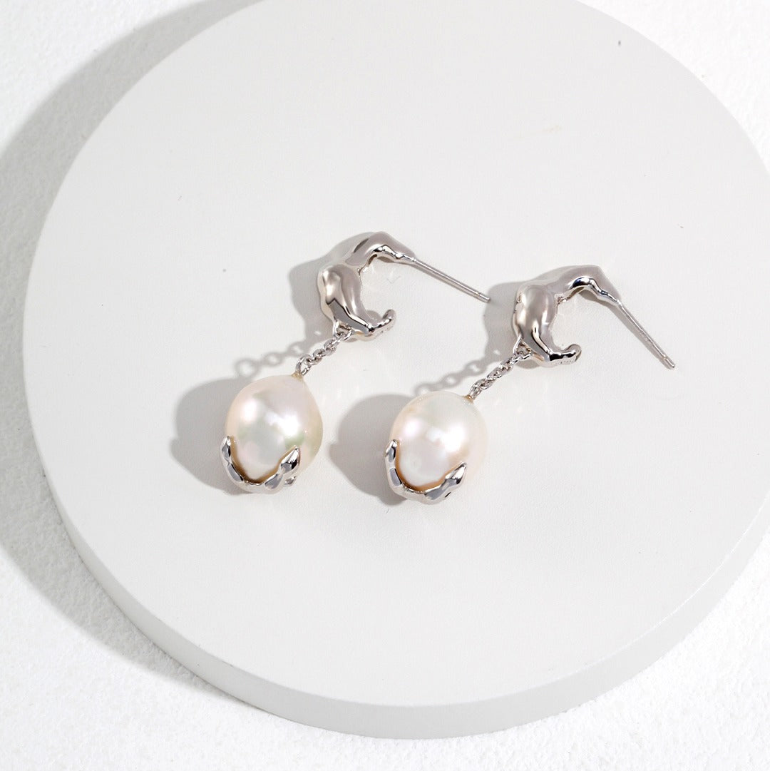 Baroque Pearl Drop Earrings