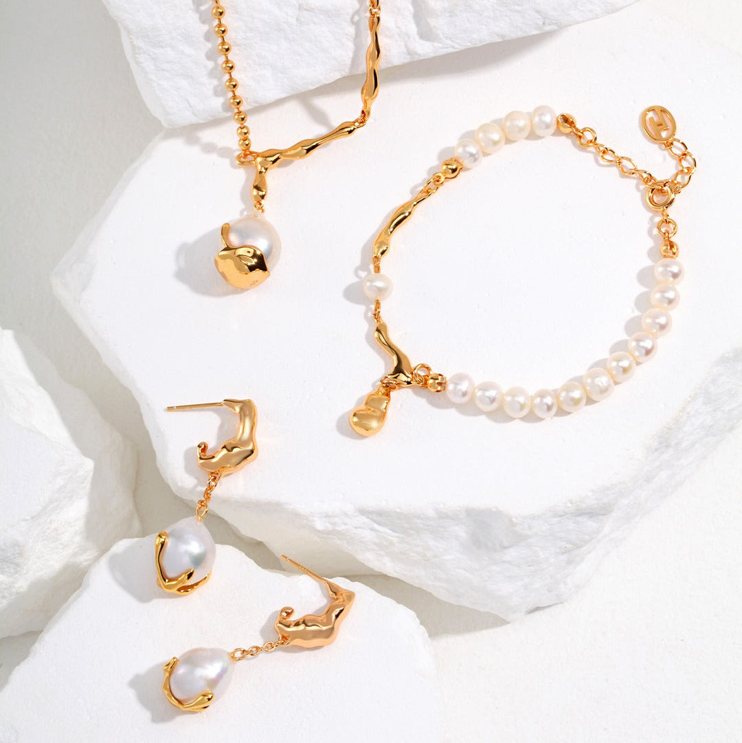 Baroque Pearl Drop Earrings