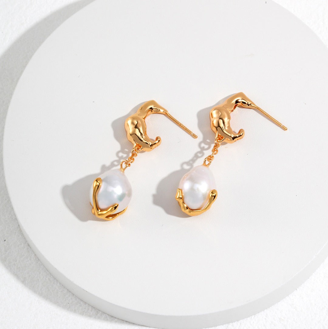 Baroque Pearl Drop Earrings