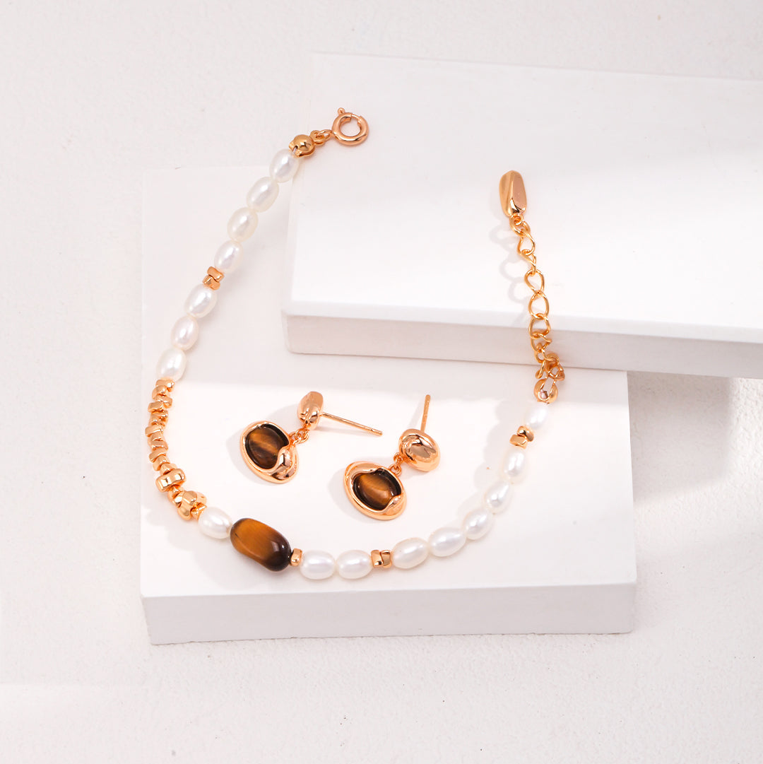 Tigerauge Perlenarmband