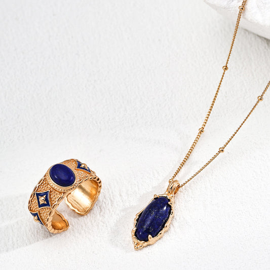 Natürliche Lapislazuli-Halskette
