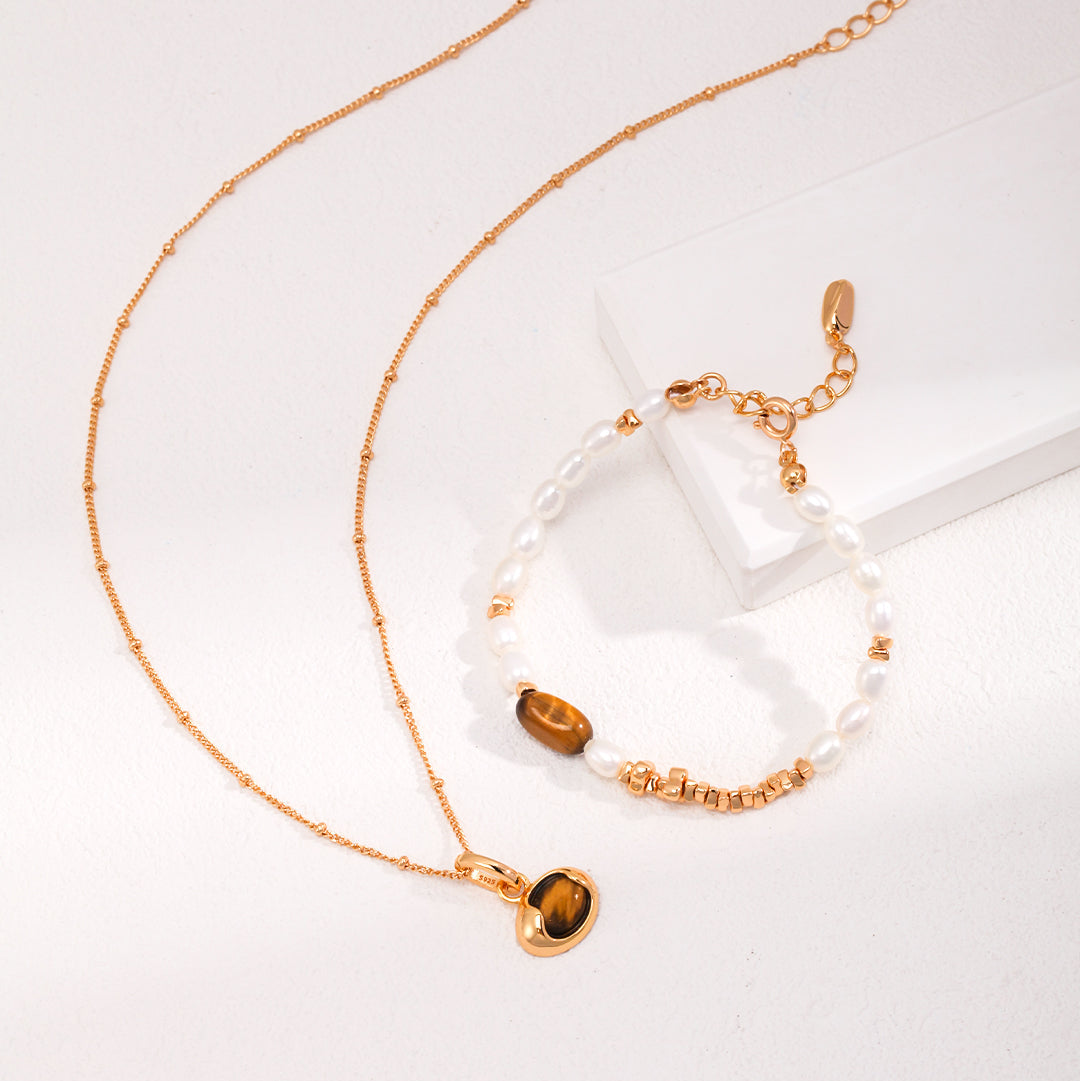 Tigerauge Perlenarmband