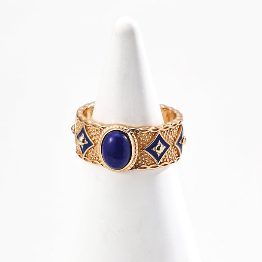 Vintage-style Lapis Lazuli Ring