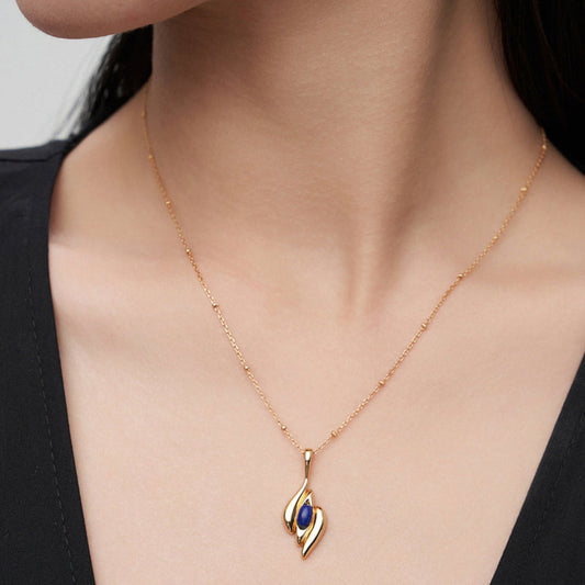 Halskette aus natürlichem Lapislazuli im Vintage-Stil
