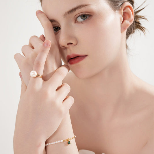 Perlenarmband aus Sterlingsilber